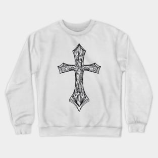 Decorative cross illustration tattoo style Crewneck Sweatshirt